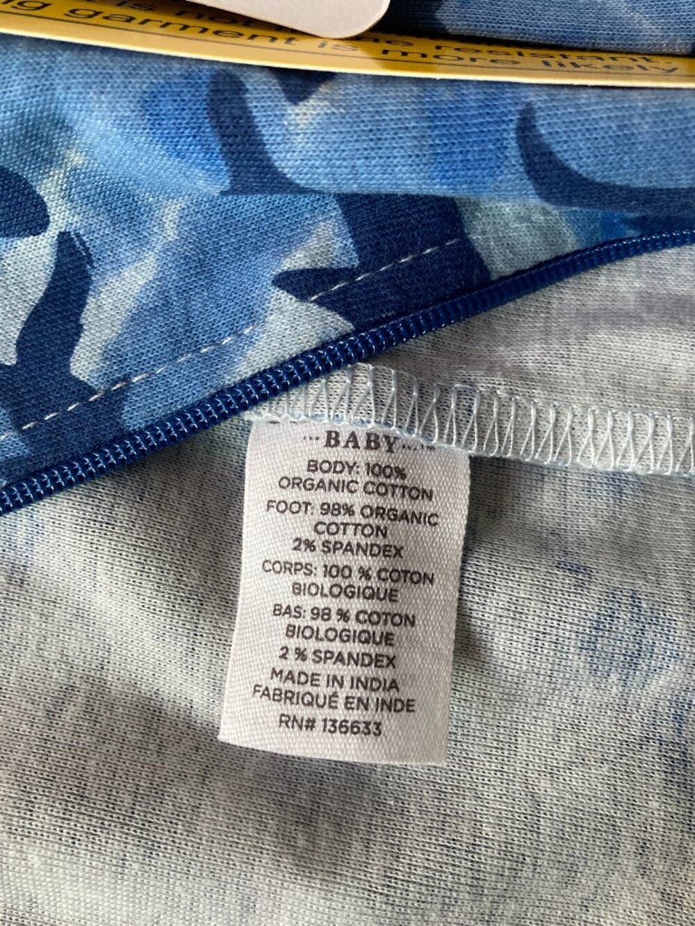 Burt's Bees Shark Pjs Size 18mo - Picture 2 of 3